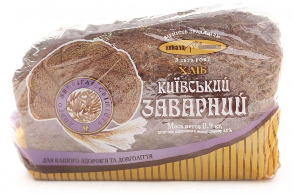 Хлеб Киевхлеб Киевский заварной ХБК №2 0,9 кг