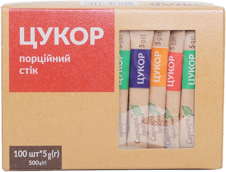 Сахар в порционных стик Саркара продукт 100штх5 г