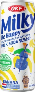 Напиток молочный OKF Milky Be Happy Banana газированный 0,25 л
