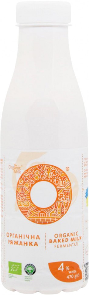 Ряженка Organic Milk термостатная органическая 4% 470г