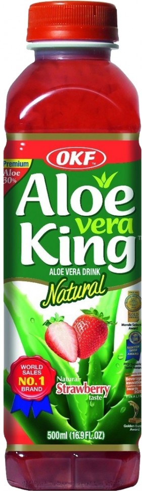 Безалкогольный негазированный напиток Aloe Vera King Strawberry 0,5 л