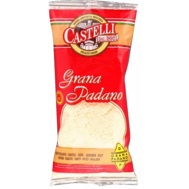 Сыр Грана Падано тертый 32% 100г Castelli