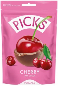 Драже Pergale Picks Сублимированная вишня в молочной какао-глазури 90 г