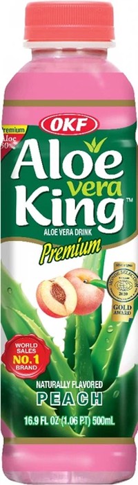 Безалкогольный негазированный напиток Aloe Vera King Peach 0,5 л