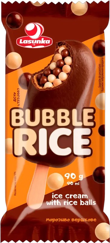 Морозиво Lasunka Bubble rice 90г