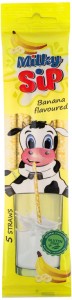 Трубочка для молока Milky Sip со вкусом банана 5*6г/уп