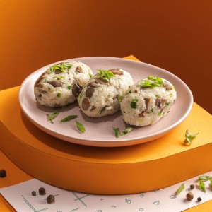 Котлеты рисовые с шампиньонами