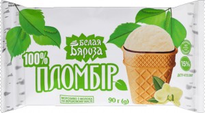 Мороженое Белая Бяроза пломбир с глазурью 90 г