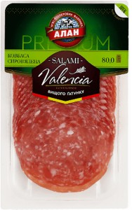 Ковбаса Алан Салямі Валенсія с/в в/ґ 80 г