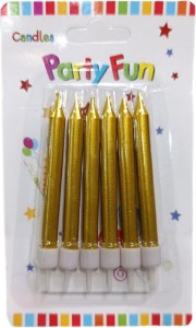 Свечи на торт "Классические" 9 см (6 шт) золото