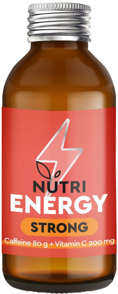 Напій енергетичний безалкогольний NUTRI з Кофеїном та Вітаміном С Energy Strong Shot 100 мл