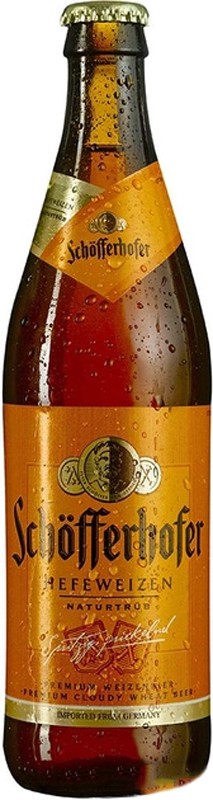 Пиво Schofferhofer Hefeweizen нефильтрованное светлое 5% 0,5л