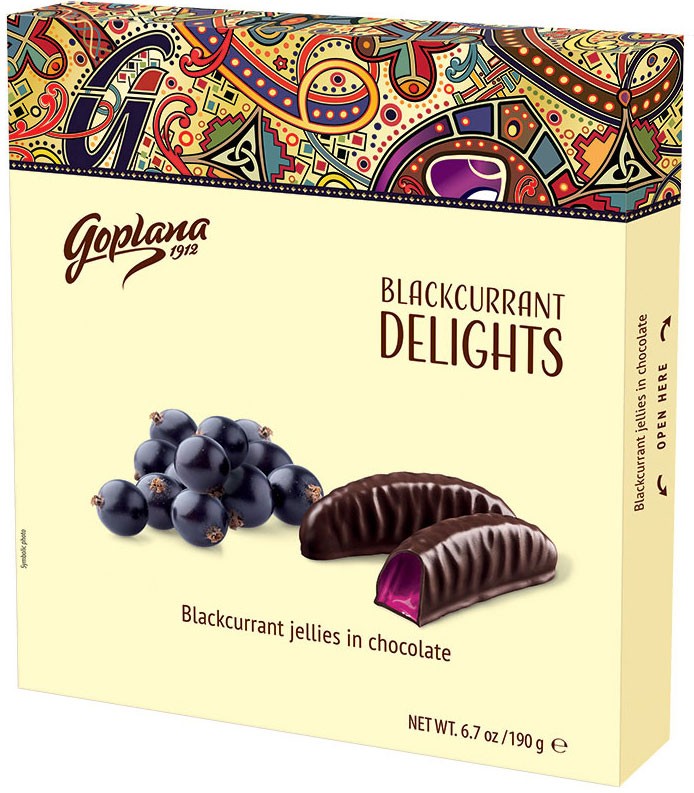 Шоколадні цукерки Goplana чорна смородина 190 г