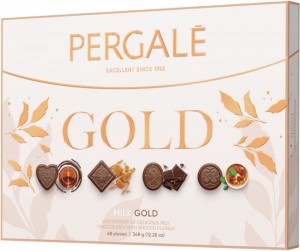 Конфеты Pergale Gold ассорти с молочным шоколадом 348 г