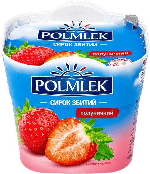 Сирок Polmlek збитий зі смаком полуниці 135 г