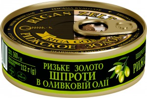 Шпроти Ризьке золото в оливковій олії 160 г