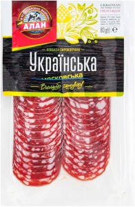 Ковбаса АЛАН Українська в/г с/к 80 г