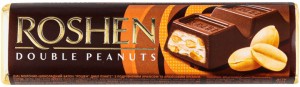 Батончик Roshen Double peanuts молочно-шоколадный с измельченным арахисом и арахисовым кремом 39г