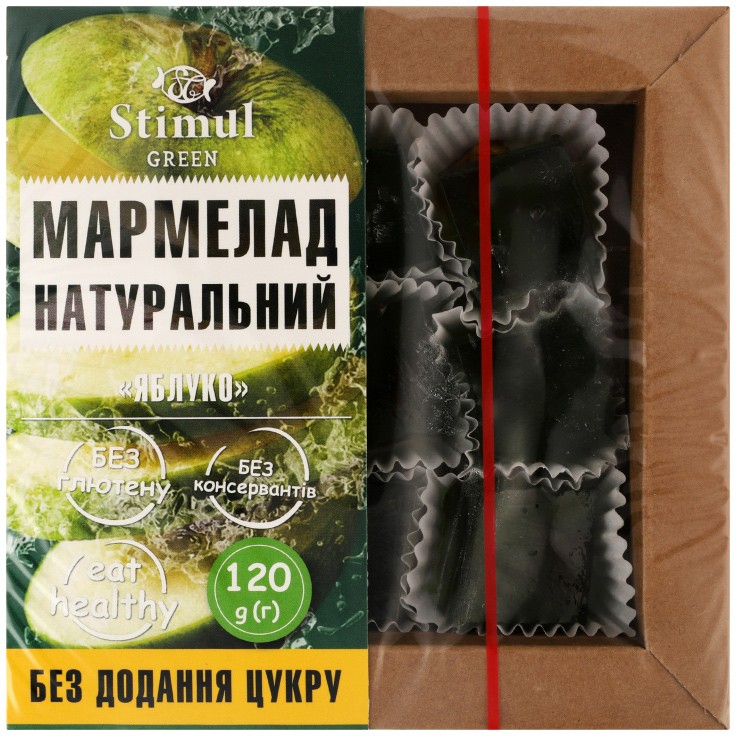 Мармелад натуральный STIMUL Яблоко без добавления сахара 120 г