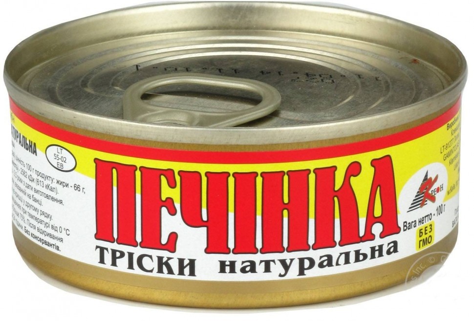 Печінка тріски натуральна 100г КРЕОН