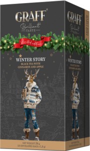 Чай Graff Winter Story черный байховый с корицей и яблоком 20 пак