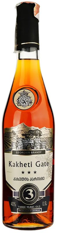 Бренді Kakheti Gate 3 зірки 40% 0,5 л