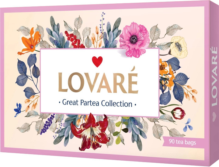 Колекція чаю Lovare Great Partea Collection Асорті 18 видів по 5 шт