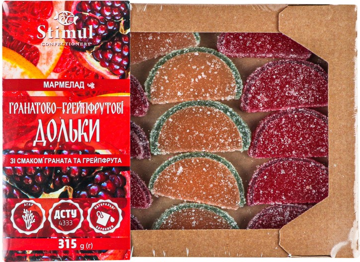 Мармелад STIMUL Гранатово-грейпфрутові дольки 315 г