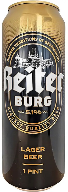 Пиво Reiter Burg Lager Beer светлое 5,1% 0,568 л