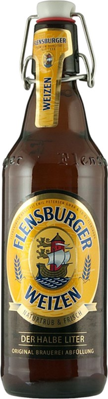 Пиво Flensburger Weizen светлое нефильтрованное 5,1% 0,5 л