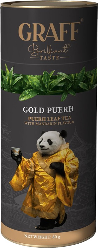 Чай Graff Gold Puerh з ароматом мандарина тубус 80 г