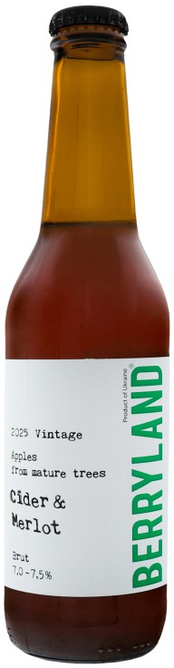 Сидр Berryland Cider&Merlot брют 7-7,5% 0,33 л