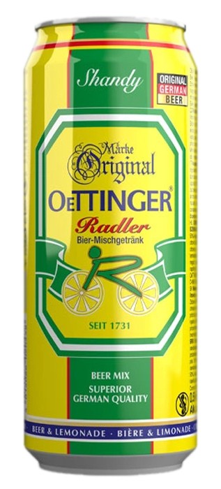 Пиво Oettinger Radler лимонад 2.5% 0.5 л