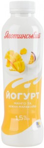 Йогурт Яготинський Манго та ніжна маракуйя питний 1.5% 520г