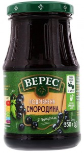 Черная смородина Верес дробленная с сахаром 350г