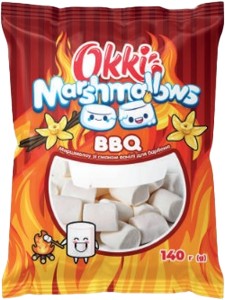 Маршмелоу OKKI зі смаком ванілі для барбекю 140 г