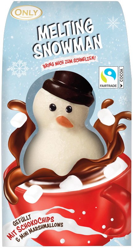 Сніговик із білого шоколаду Only Hot Chocolate Melting Snowman з міні маршмеллоу 75г