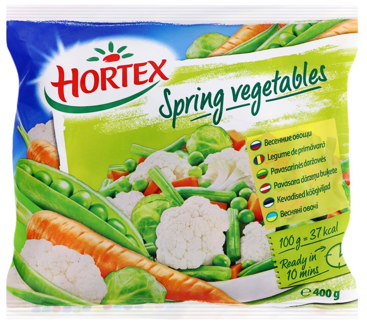 Овочева суміш Hortex "Весняні овочі" заморожена 400г