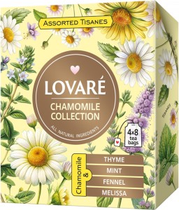 Чай Lovare Tisanes Chamomile Collection 4 вида по 8 пакетиков