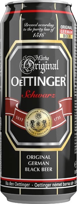 Пиво Oettinger Schwarz темне 4.9% 0.5л 