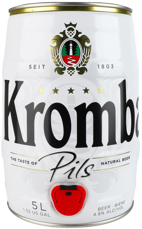 Пиво Krombacher Pils светлое фильтрованное пастеризованное 4.8% 5л