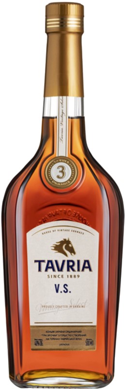 Бренді Tavria VS ординарний 40% 0,5 л