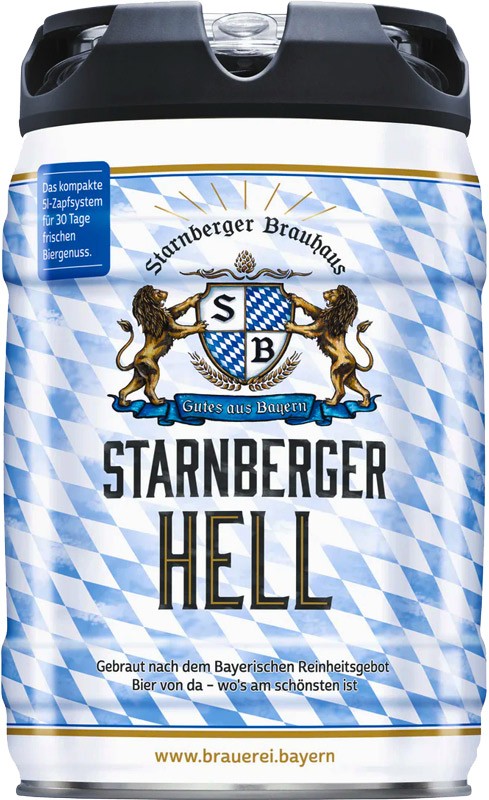 Пиво Starnberger Hell світле фільтроване 4.8% 5 л