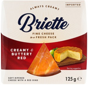 Сыр Briette Creamy&Buttery Red мягкий 60% 125г