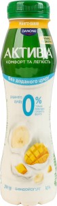 Бифидойогурт Активия Манго-банан без сахара 0,5% 250 г