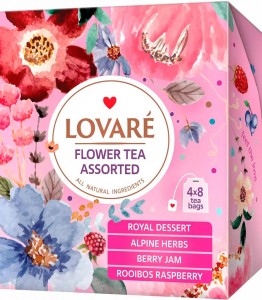 Чай Lovare Flower Tea Assorted ассорти 4 вида по 8 пакетиков