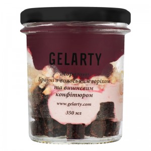 Морозиво Брауні з волоським горіхом та вишневим конфітюром Gelarty 350мл