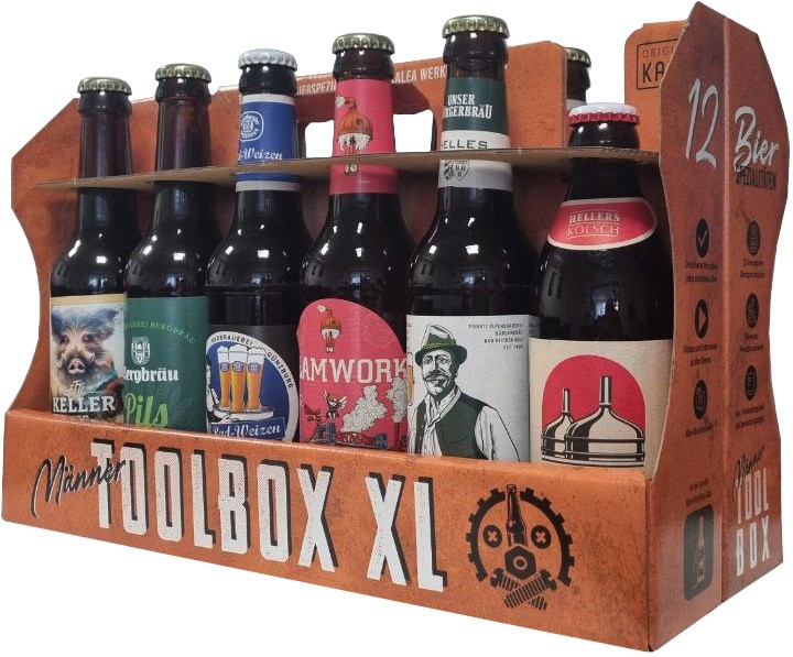 Подарочный крафтовый набор пива Kalea Toolbox XL светлое 0,33лx12 шт