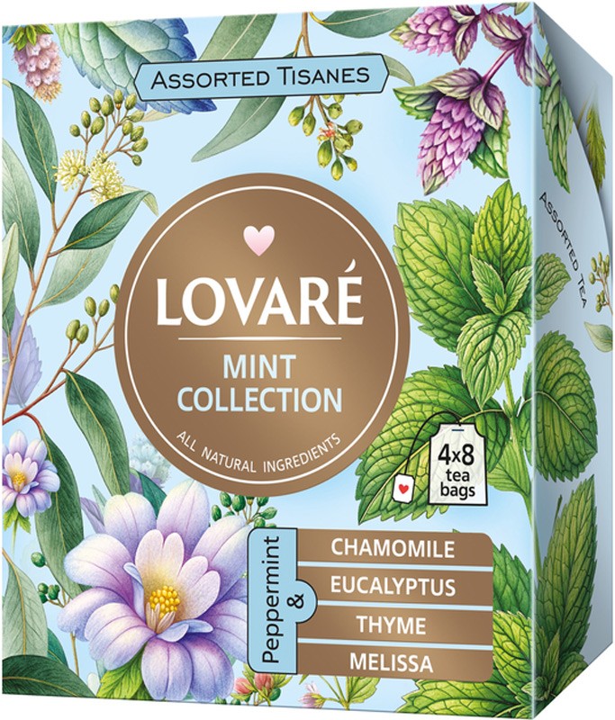 Чай Lovare Lovare Tisanes Mint Collection 4 види по 8 пакетиків 