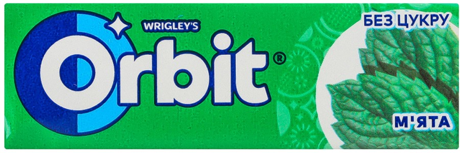 Гумка жувальна Orbit М'ята без цукру 14г